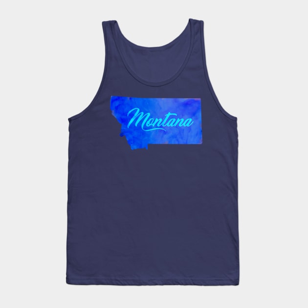 The State of Montana - Watercolor Tank Top by loudestkitten